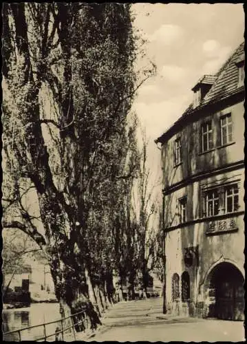 Ansichtskarte Erfurt Partie am Komturhof zur DDR-Zeit 1961