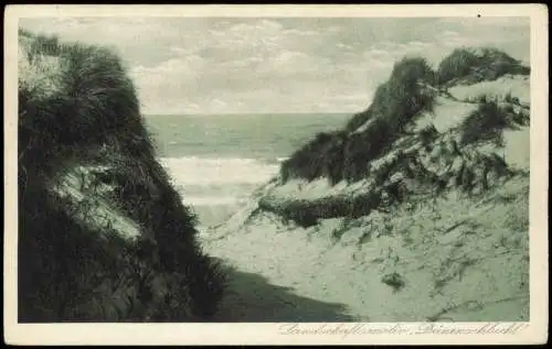 Ansichtskarte Insel Sylt Landschaftsmotiv Dünenschlucht 1935