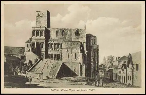 Ansichtskarte Trier Porta Nigra, Römisches Stadttor 1806/1914