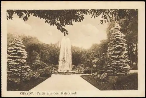 Ansichtskarte Rheydt-Mönchengladbach Partie aus dem Kaiserpark 1922