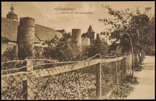 Ansichtskarte Mainbernheim Partie am Wassergraben 1918