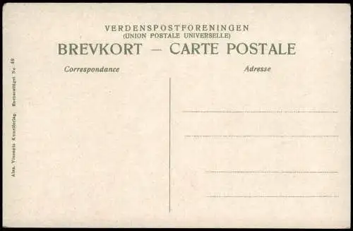 Postcard Helsingør Helsingör Kronborg m. Dampfærgen. 1914