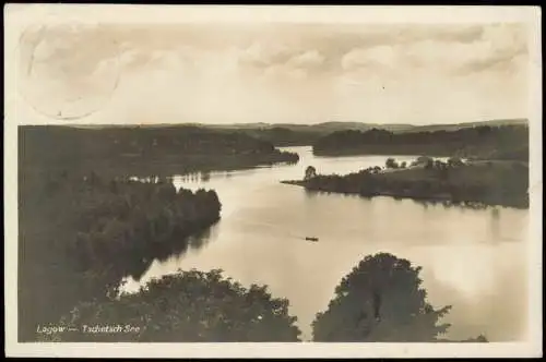 Postcard Lagow Łagów Tschetsch See 1929