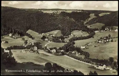 Ansichtskarte Warmensteinach Stadt mit Helle Glocke 1934