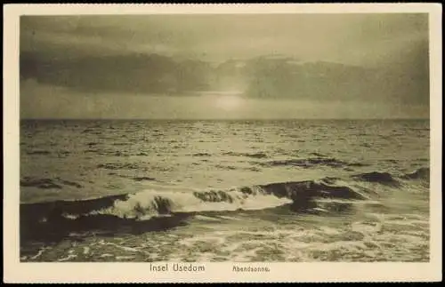 Ansichtskarte Zinnowitz Abendsonne. Usedom Uznam 1928