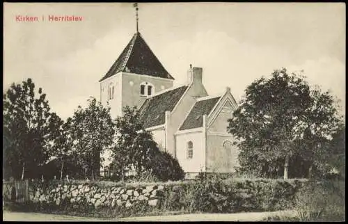 Postcard Herritslev Sogn Kirken Kirche 1912