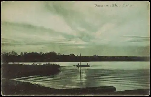 Ansichtskarte Pieskow-Bad Saarow Stadt Scharmützelsee Boot 1918