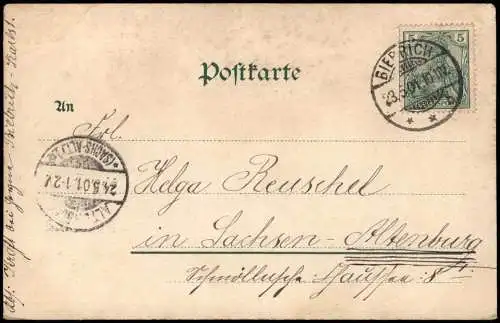 Ansichtskarte Biebrich-Wiesbaden Schloss u. Schloßpark 2 Bild 1901