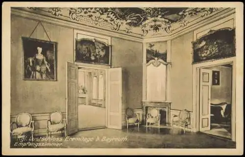 Ansichtskarte Bayreuth Erimitage Empfangszimmer 1940