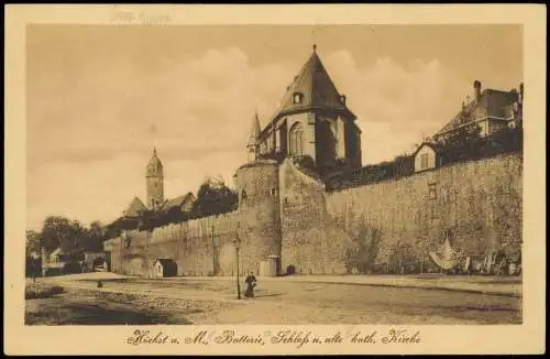 Höchst-Frankfurt am Main Batterie, Schloss u. alte kath. Kirche 1925