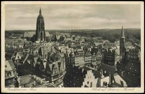 Ansichtskarte Frankfurt am Main Blick auf Dom u. Altstadt 1932