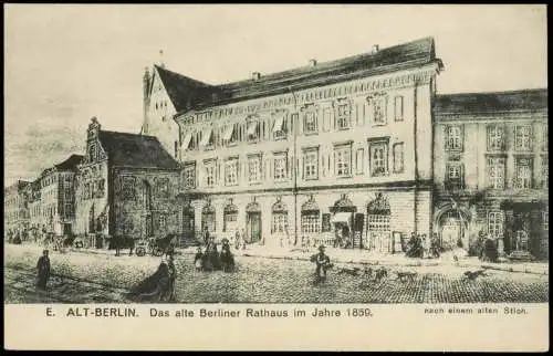 Ansichtskarte Berlin Das alte Berliner Rathaus im Jahre 1859/1918