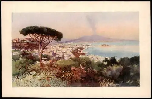 Neapel Napoli Panorama-Ansicht Panorama dalla Tomba di Virgilio   1930