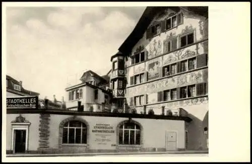 Luzern Lucerna Restaurant Stadtkeller und Rathauskeller am Sternenplatz  1960