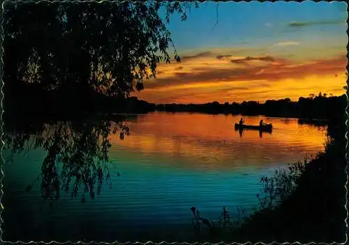 Kanada (allgemein) Kanada Sunset over Lake, Sonnenuntergang 1977