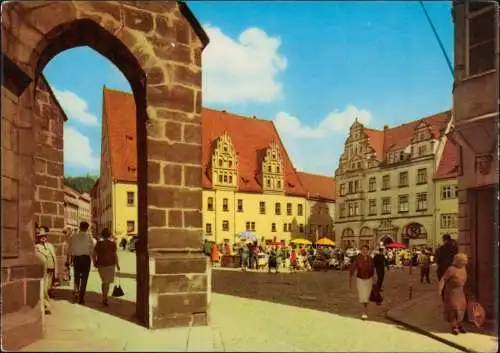 Ansichtskarte Meißen Marktplatz mit Rathaus zur DDR-Zeit 1965