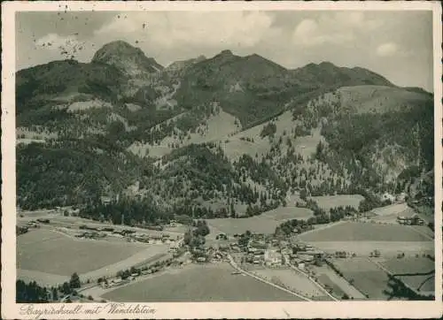 Ansichtskarte Bayrischzell  mit Wendelstein 1935   Bahnpoststempel Zug 1320