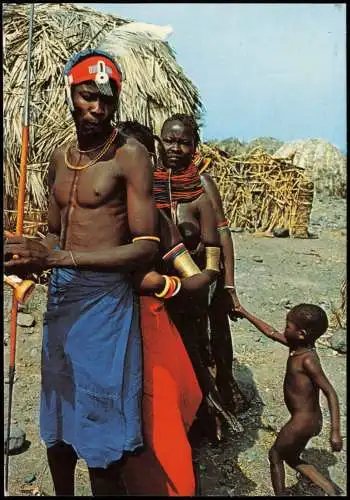 _Allgemein Menschen Typen Kenia Turkana Family TRIBES OF KENYA 1975