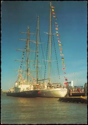 Ansichtskarte Cuxhaven Barkentine PEACE im Fährhafen 1995