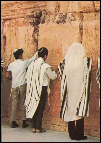 Jerusalem Jeruschalajim (רושלים) Gläubige, WESTERN WALL (WAILING WALL) 1975