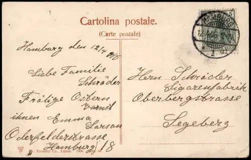 Genua Genova (Zena) Stazione Principe, Pferde-Kutschen 1908/1906