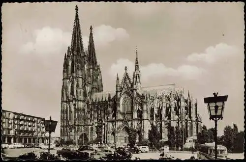 Ansichtskarte Köln Kölner Dom Südseite 1957