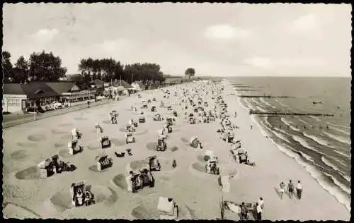 Ansichtskarte Grömitz (Holstein) Strand Ostsee 1956