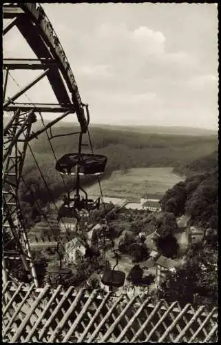 Burg an der Wupper-Solingen Umland-Ansicht von der Seilsesselbahn 1956