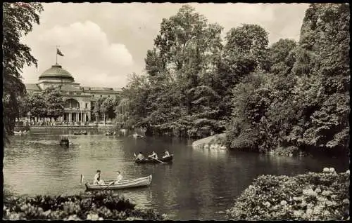 Ansichtskarte Wiesbaden Kurhaus Rückansicht 1954