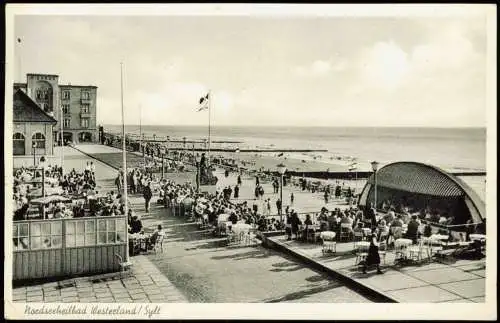 Ansichtskarte Westerland-Sylt Strandstraße Nordseeheilbad Sylt 1955