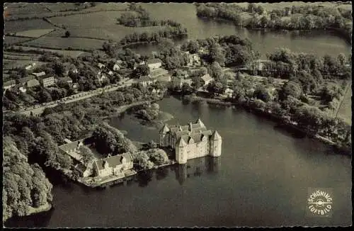 Glücksburg (Ostsee) Lyksborg Schloss Glücksburg vom Flugzeug aus 1958