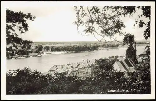 Ansichtskarte Lauenburg (Elbe) Panorama-Ansicht, Ortsansicht 1950