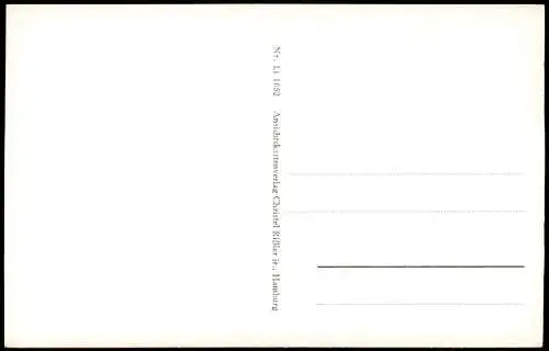 Ansichtskarte List auf Sylt Umlandansicht, Strand-Partie, Strand-Häuser 1950