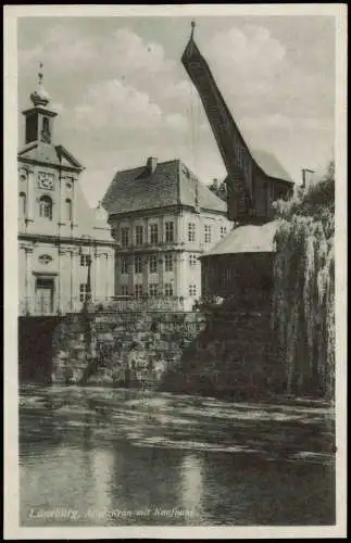 Ansichtskarte Lüneburg Alter Kran mit Kaufhaus 1940