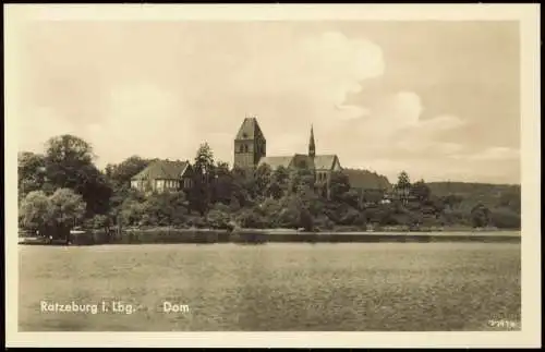 Ansichtskarte Ratzeburg Panorama-Ansicht Blick zum Dom 1940