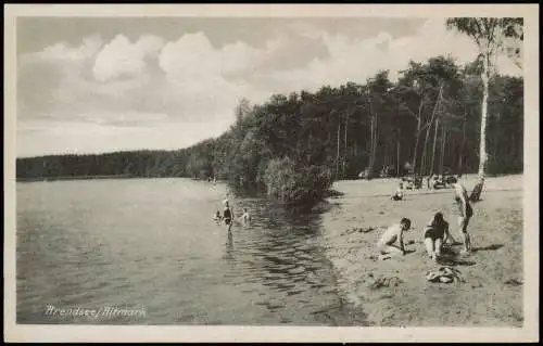 Ansichtskarte Arendsee (Altmark) Umland-Ansicht, Badesee, Badegäste 1940