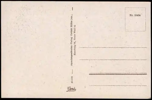 Ansichtskarte Lüneburg Partie im Rosengarten 1940