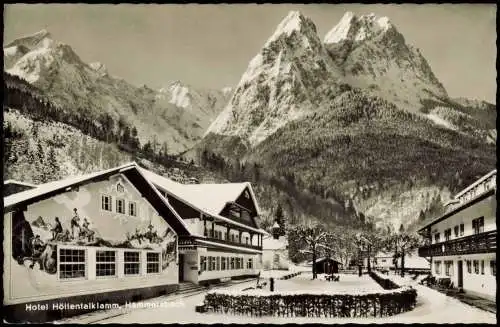 Ansichtskarte Hammersbach-Grainau Hotel Höllentalklamm, Berg-Blick 1962