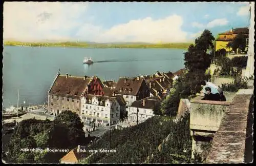 Ansichtskarte Meersburg Panorama-Ansicht Bodensee Blick vom Känzele 1960