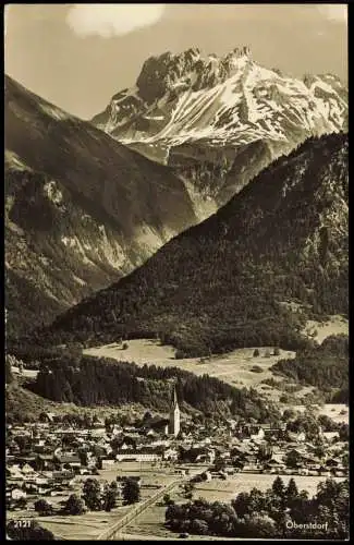 Ansichtskarte Oberstdorf (Allgäu) Panorama-Ansicht, Berg-Blick 1960