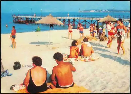 Lot 8 Postcards Primorsko Приморско Strand Brücke Urlaub 1975