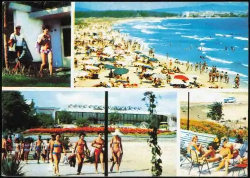 Lot 8 Postcards Primorsko Приморско Strand Brücke Urlaub 1975