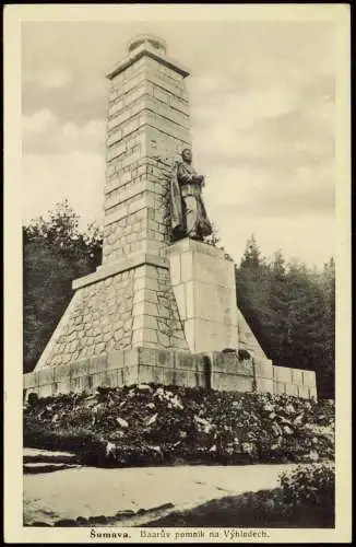 Rehberg Srní na Sumava Ortsansicht Šumava Baarův pomník na Výhledech 1920