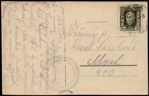 Rehberg Srní na Sumava SUMAVA SUŠICKO KLOSTERMANNOVA CHATA KOST V MODRAVÉ 1920
