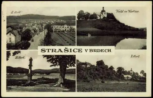 Straschitz Strašice STRAŠICE V BRDECH (Mehrbildkarte Ortsansichten) 1920