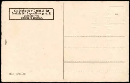Ansichtskarte  Ostern Easter Weidenkätzchen Zentrale Jugenfürsorge 1928 Gold