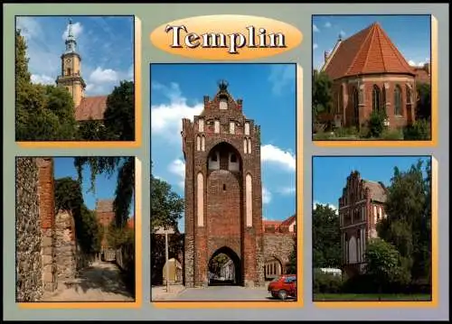 Ansichtskarte Templin Mehrbild-AK Stadtteilansichten und Kirchen 2000