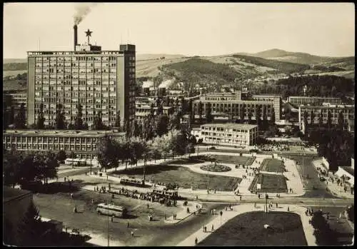 Zlin Gottwaldov Zlín  Blick auf Büro-/Fabrik-Gebäude Platz der Arbeit 1960