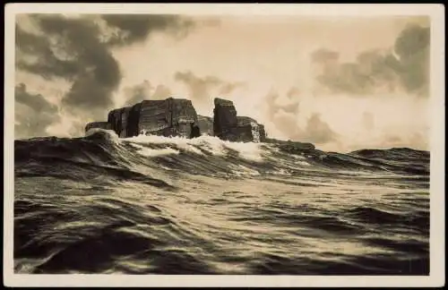 Helgoland (Insel) Felsen Umland-Ansicht, Meer Nordsee Sturm 1939