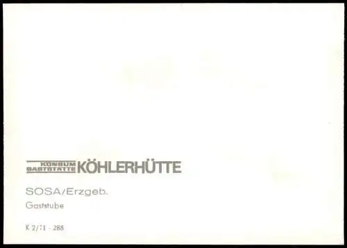 Lot 10 Fotos Sosa  Erzgebirge Eibenstock  Gaststätte Meiler  Restaurant 1970